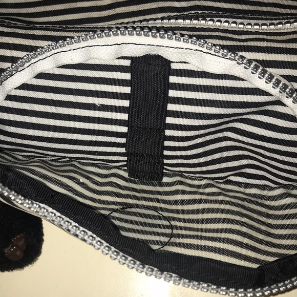Kipling Pencil Case Black and White Stripes - Picture 4 of 4